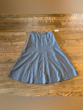 Talbots Gray A-Line Panel Skirt NWT